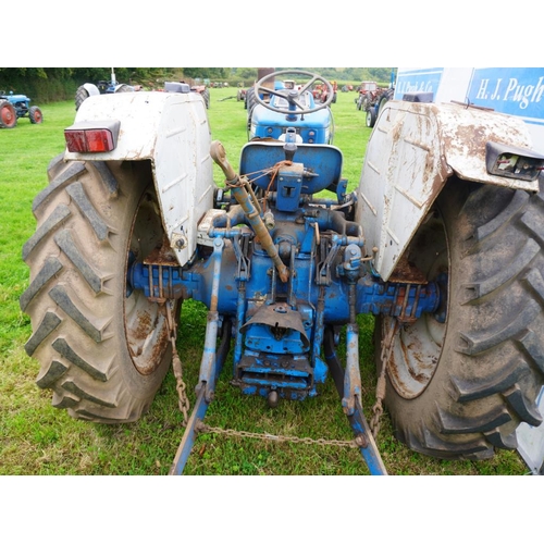 86 - Ford 5000 Select-O-Speed tractor, front weight. 5985hrs, SN  B922165; Reg. CVJ 703L  Old buff log bo... 