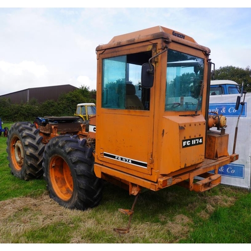 98 - County FC1174 tractor. PTO, Fifth wheel coupling, weights, 5679hrs. Supplied for use in Chanel Tunne... 