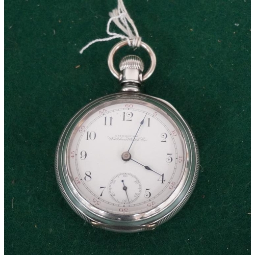 101 - Waltham 17 Jewel lever pocket watch. 1890. Good condition