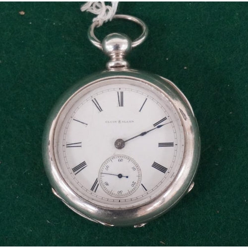 117 - Private label Illinois pocket watch. 1873. Key wind set. Very good condition