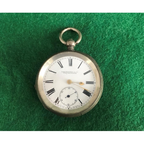 244 - Swiss silver k/w pocket watch