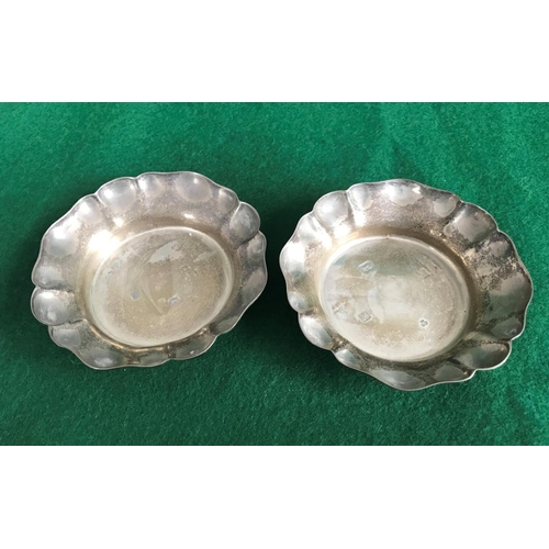 250 - Pair of HM silver ash trays