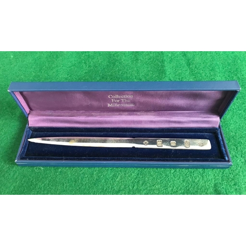 251 - HM modern silver letter opener