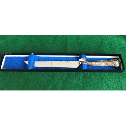 252 - HM silver cake knife