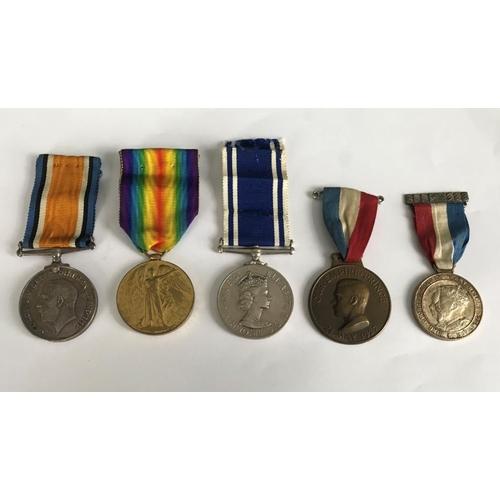 253 - Group of medals B.L badge