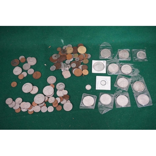 285 - Large quantity of foreign coins including quantity of silver dollars