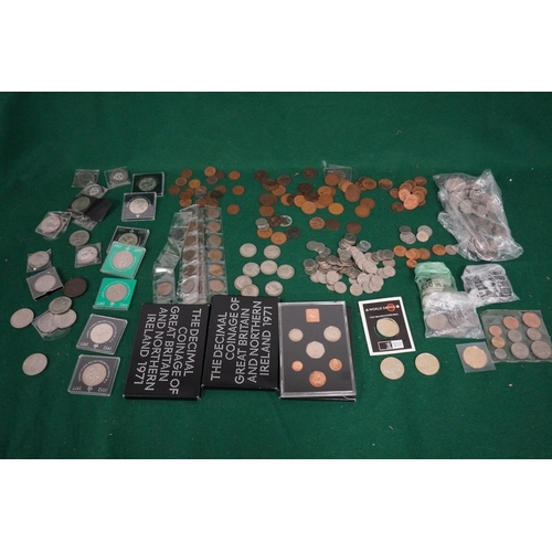 287 - Large quantity of assorted coins including crowns- some silver, pennnies, half pennies, commemorativ... 