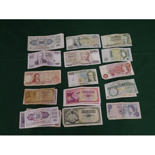 291 - 25 Assorted banknotes including English, Italian and Yugoslavian