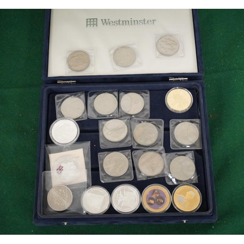 293 - Collectors box of coins, some silver. London Mint