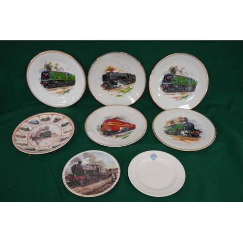 337 - 7 Collectors plates railway locomotives and 1 Rhodesian railways