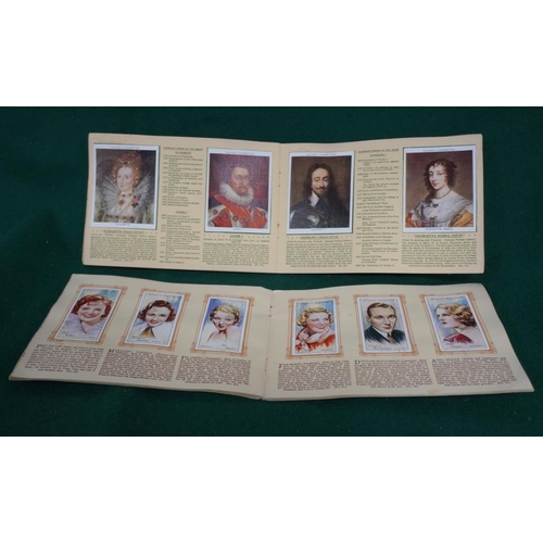 354 - 2 Albums of Players cigarette cards, Kings and Queens of England and film stars, both complete sets
