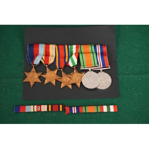 362 - WWII Medals including Africa star with silver 8 to indicate the award of the 8th army clasp