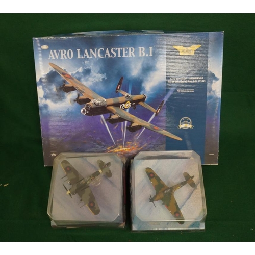 415 - Boxed Corgi avro Lancaster model scale 1:72 and 2 boxed Corgi WWII model planes scales 1:72