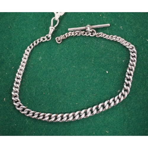 87 - Hallmarked heavy silver watch chain