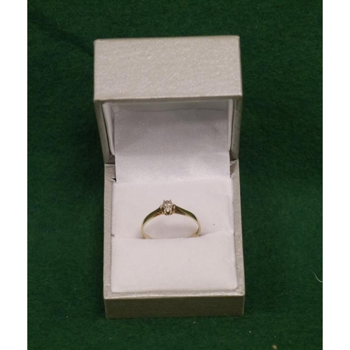 99 - 9ct Gold and diamond ring, hallmarked