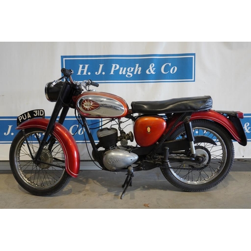 437 - BSA Bantam D7 Super motorcycle. 1966, 174cc. Frame no. D72231, Engine no. GD72231. c/w old MOT paper... 