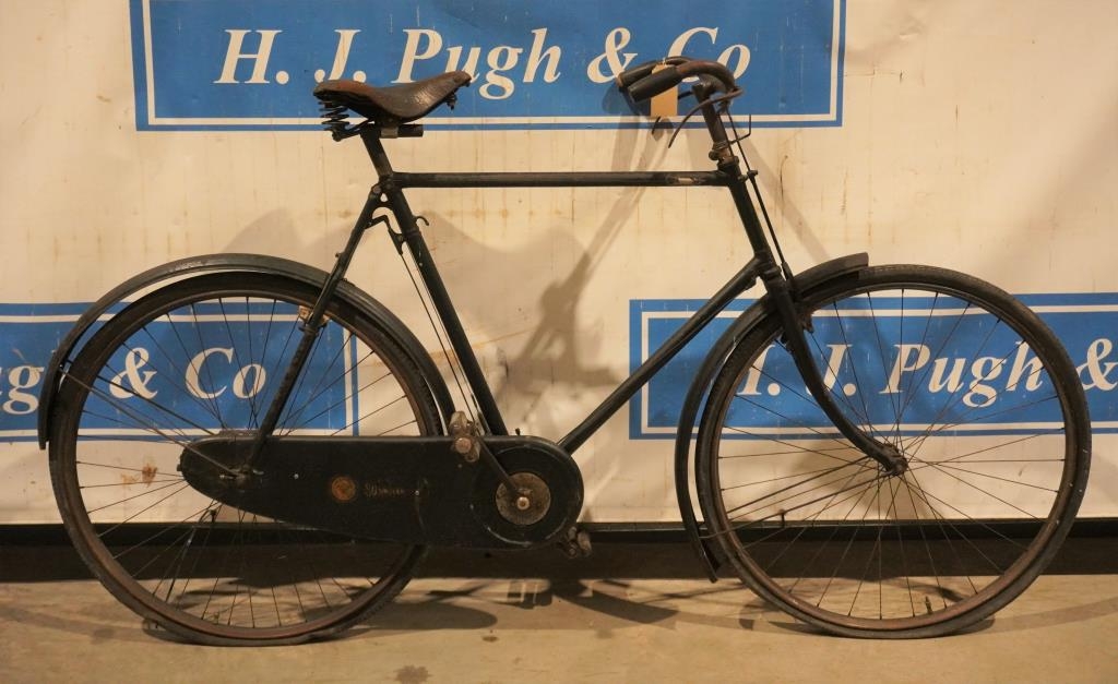 C.1915 Royal Sunbeam The All Black gents bicycle with 2spd gears