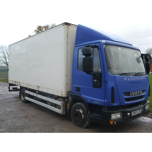 1045 - Iveco 75E16 lorry. Runs and drives. Chassis/SN. ZCFA75B0402552546 Reg. GN59 CBV