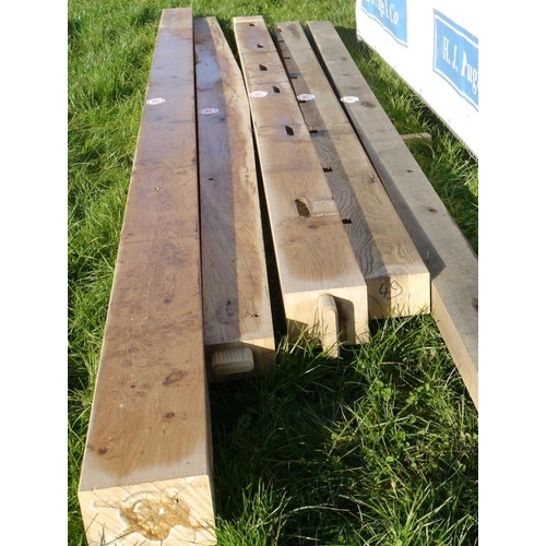 645 - Oak beam, machined 4.6M 150x100 +VAT