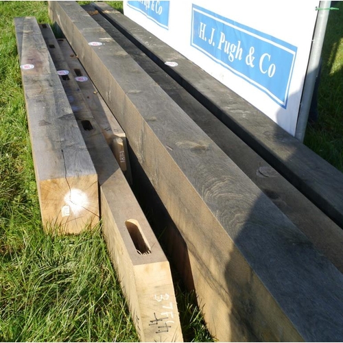 647 - Oak beam, machined 4.15M 100x200 +VAT