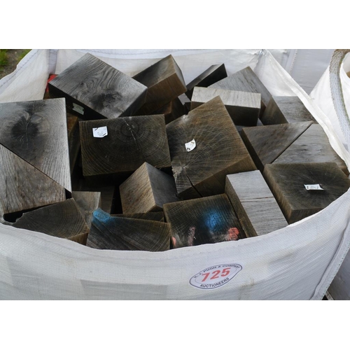 725 - Bag of oak firewood blocks