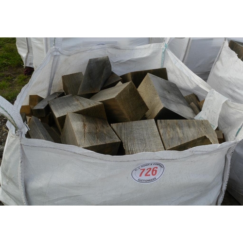 726 - Bag of oak firewood blocks