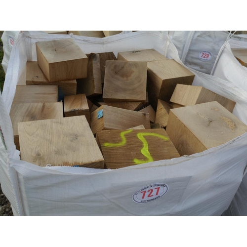 727 - Bag of oak firewood blocks