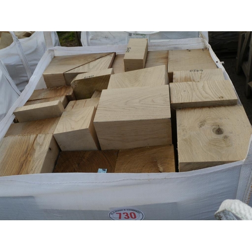 730 - Bag of oak firewood blocks