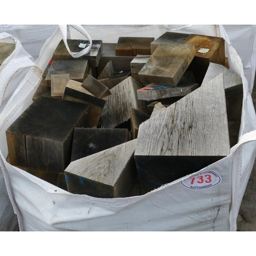 733 - Bag of oak firewood blocks