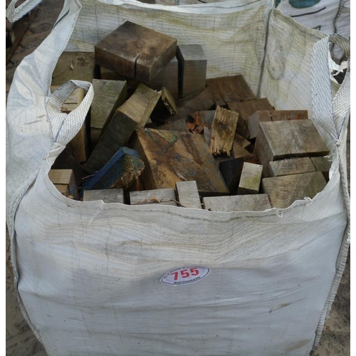 755 - Bag of oak firewood blocks