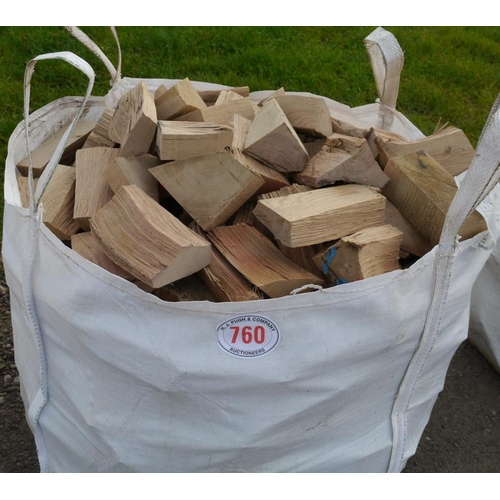 760 - Bag of oak firewood