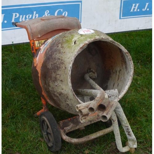 798 - Belle concrete mixer and stand +VAT