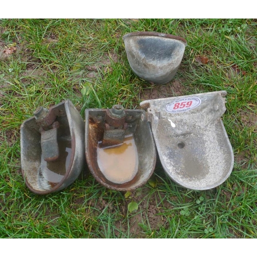 859 - Galvanised drinking bowls -4