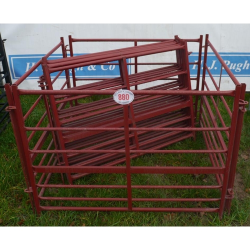 880 - Painted sheep hurdles 4ft -10 +VAT