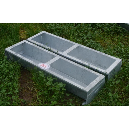 891 - Galvanised troughs -2 +VAT