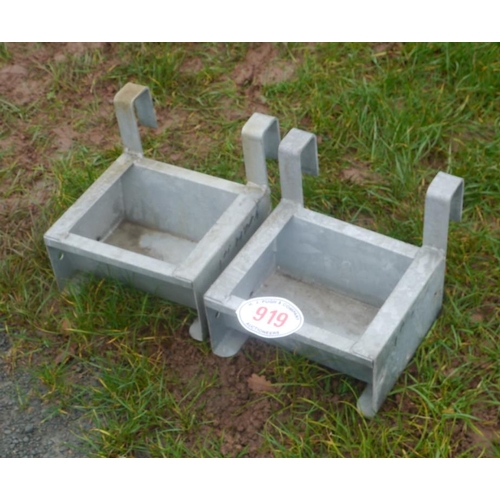 919 - Galvanised hook on troughs 1ft -2 +VAT