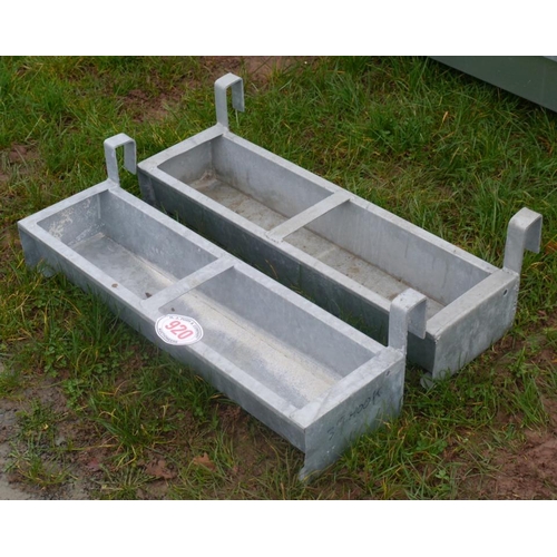 920 - Galvanised hook on troughs 3ft -2 +VAT