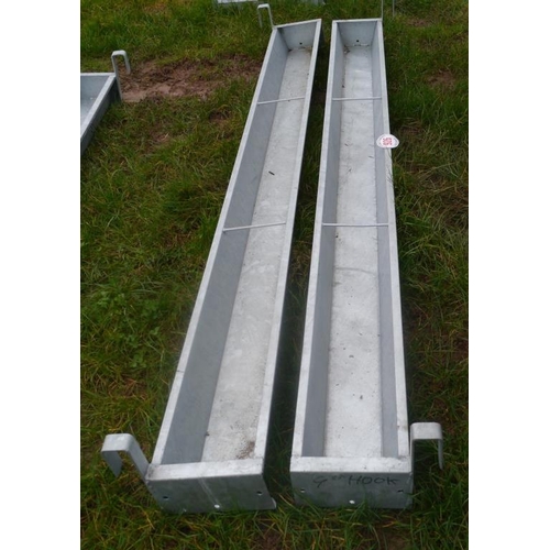 926 - Galvanised hook on troughs 9ft -2 +VAT