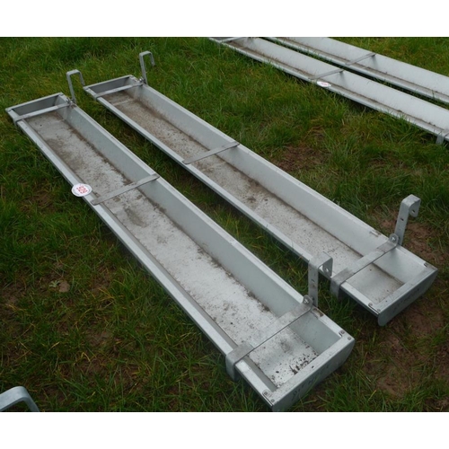 929 - Galvanised hook on troughs 8ft -2 +VAT