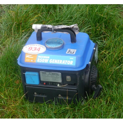 934 - Pro user 850W suitcase generator