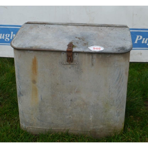 949 - Galvanised feed bin +VAT