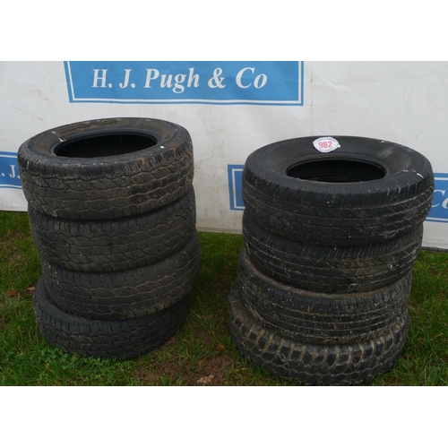 982 - Tyres -8 +VAT