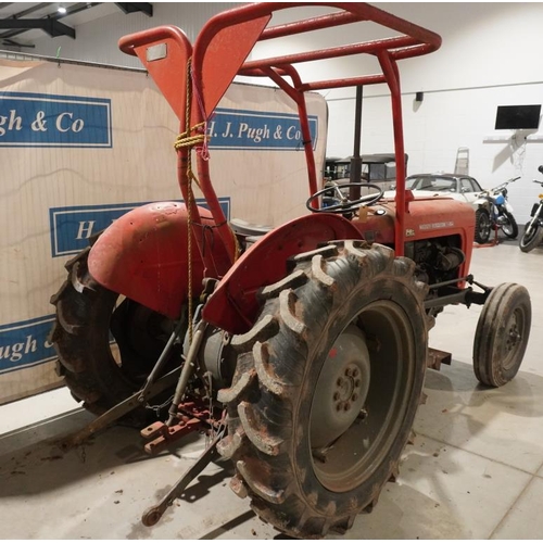 156 - Massey Ferguson FE35 diesel tractor, with reduction gearbox and EXM II rollover frame. Runs and driv... 