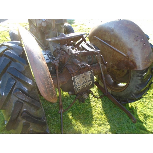 159 - Ferguson TEF diesel tractor. 1954. Genuine barn find. Original tractor with suppliers plate