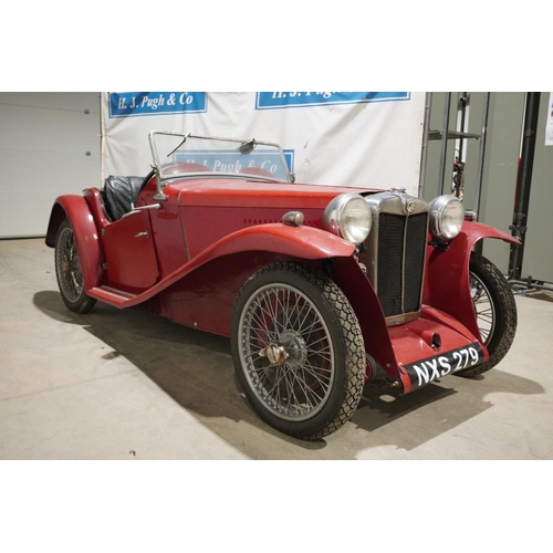 165 - MG PA convertible sports car with period Ford engine. 1935. Older restoration. 998cc, 2 seater. Orig... 