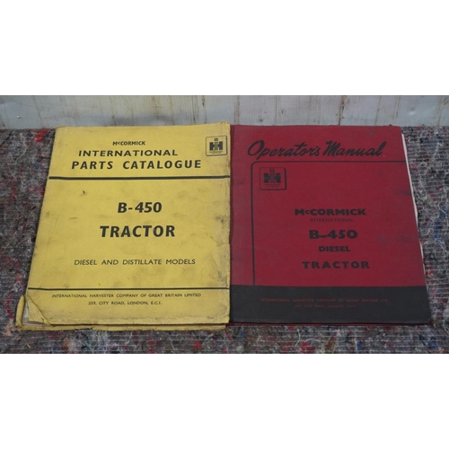 256 - International B450 tractor instruction book and parts book