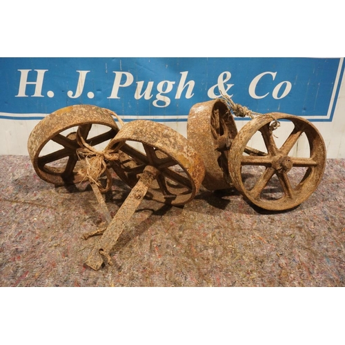 260 - 4 Cast iron wheels