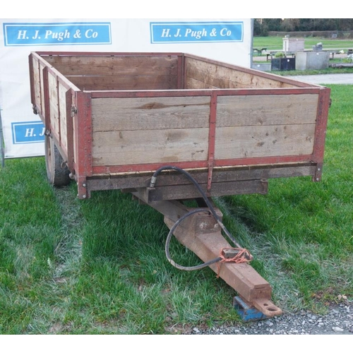 31 - Martin Markham 2 wheel trailer, floor and sideboards good. complete with thripples and bale extensio... 