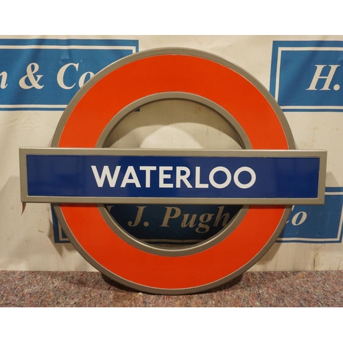 609 - Large Waterloo London underground enamel sign Max 48x39