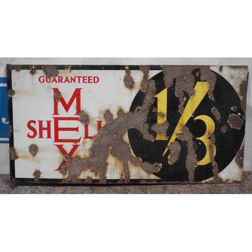 611 - Enamel sign- Shell Mex 18x36